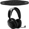 kwmobile Copri Cuffie Compatibile con SteelSeries Arctis NOVA PRO/NOVA 7P / NOVA 7X Archetto - Fascia di Ricambio in Nylon - Banda Elastica - Accessori Gaming - nero