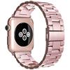 Simpeak Cinturino Compatibile con Apple Watch 41mm 40mm 38mm，Acciaio Inossidabile Fibbia di Metallo Cinghia di ricambio Compatibile con iWatch Series 7 6 SE 5 4 3 2 1,Oro rosa