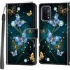 Haninsuze Cover per Oppo A54 5G / A74 5G, Custodia Interno TPU Antiurto Portafoglio con Disegni [schede Fessura] [Supporto Stand] Cover Libro in PU Pelle (farfalla)