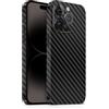 TF Skins Skin adatta per iPhone 13 Pro Skin/pellicola protettiva per la parte posteriore e i lati con protezione per fotocamera da graffi Decal Wrap (nero carbonio)