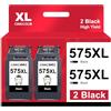 CINKCOCO PG-575XL Cartucce per stampanti 575XL 575 XL Cartucce d'inchiostro Sostituzione per le stampanti Canon PIXMA TS3550i TR4750i TR4751i TS3551i (2 nero)