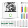 GuKKK Mini Stampante Fotografica Termica Bluetooth con Ricarica USB - Stampante Istantanea Portatile per Fotografica, Note,вана, Elenchi, Memo