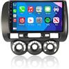 LEXXSON Carplay Radio Android Radio per Honda Fit 2007 / Honda Jazz 2001-2006 con touch screen capacitivo da 9 pollici Navigazione GPS ad alta definizione Lettore USB Bluetooth 2G DDR3 + 32G NAND