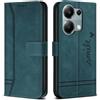 Bravoday Cover per Redmi Note 13 PRO 4G / Redmi Note 13 PRO 4G, Flip Custodia in Pelle PU con Slot per Schede, Portafoglio Custodia per Redmi Note 13 PRO 4G / Redmi Note 13 PRO 4G, Verde
