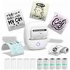 Bisofice C2 Mini Stampante Etichette Adesive, Etichettatrice Termica Portatile Bluetooth Compatibile con Android/iOS, per Ufficio, Casa, negozio - con 11 rotoli carta, bianco