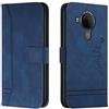 Bravoday Cover per Nokia 3.4/5.4, Flip Custodia in Pelle PU Portafoglio Custodia per Nokia 3.4/5.4, con Slot per Schede, Blu