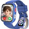Ucani 4G Smartwatch Bambini con GPS e Telefono, Orologio Smartwatch Bambini con Videochiamate, Chat Vocale, Modalità Scuola, SOS, Contapassi, Orologio Intelligente Regalo Ragazzi Ragazze 4-12 (Blu)