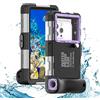 ShellBox Case Custodia subacquea di seconda generazione per iPhone 17/16/15/14/13 Pro Max Plus Air, Samsung Galaxy SeriesS25-S20 Ultra, telefoni universali [4,9-6,9 pollici], snorkeling [15 m/50ft