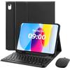 MAYPHY Custodia per tastiera con mouse per iPad (A16) 11a generazione 11 pollici 2025/iPad 10a generazione 10,9 pollici 2022, layout UK, custodia per tastiera staccabile, visualizzazione multi-angolo