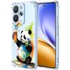 YUXING Cover Trasparente per Realme 14 5G / Realme 14T 5G - Custodia Protettiva Sottile in TPU Morbido Antiurto con Carino Motivo Disegno Cool (Panda)