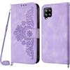 Netany Cover per Samsung Galaxy A22 4G/M22/M32 4G con Cordino, Flip Portafoglio Magnetica Custodia in Pelle, [2 Porta Carte][Chiusura Magnetica],Custodia Libro Antiurto Cover con Laccio (Viola)