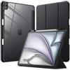 JETech Custodia per iPad Air 13 Pollici M4/M3/M2 (2026/2025/2024) con Portapenne, Chiaro Trasparente Retro Conchiglia Sottile Supporto Antiurto Tablet Cover (Nero)
