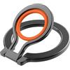 KOEMCY Anello Magnetico Cellulare Cavalletto Per Smartphone Portacellulare Con Anello In Silicone Magsafe Ring Supporto Cellulare Da Tavolo Magnetic Phone Stand(Nero & Arancione)