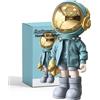 EZ4ENCE Statua astronauta scultura astronauta astronauta scultura in resina arte regali blu statuetta ornamento decorazione per la stanza da uomo, casa e artigianato accessori da scrivania decorazione