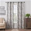 Eclipse Martina Medallion Blackout Thermal Insulated Grommet Top Curtains for Bedroom, Single Panel, 40 x 84, Taupe