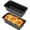 AiQInu 2 Pezzi Stampo Plumcake, Stampo Pane in Cassetta Rettangolare 19x9x6cm, Teglia per Pane con Rivestimento Antiaderente per Ninja Friggitrice Ad Aria, Forno, Nero