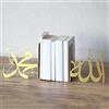IWA Concept | Allah (SWT) e Mohammad (PBUH) Fermalibri in metallo | Decorazione per la casa o decorazione islamica per tavolo o scaffali | Decorazioni Eid | Regalo islamico Ramadan Eid |