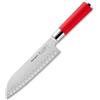 Dick F. Dick Santoku, Coltello Cucina Red Spirit (Coltello Con Lama 18 Cm, Acciaio X55Crmo14, Inox, 56° Hrc) 8174218K, Rosso, 31.2 cm