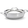DE BUYER - Collana bombata a due manici in acciaio inox 5 strati AFFINITY con coperchio in acciaio inox - 28 cm - Made in Francia, Senza PFAS, Montata Rapida in °C, Inox 18/10, All Feux + Forno,