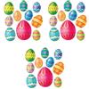Beistle S44027AZ3 - Sagome per uova di Pasqua, dimensioni assortite, carta