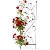 Relaxdays Grata per rampicanti 150x50 cm, Metallo, Design Uccelli, Supporto per Rose, Giardino, Marrone