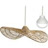 Lumisky Marbella Nomad Lampada in iuta naturale stile bohémien, con lampadina LED portatile