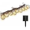 Lumisky RUSTY LIGHT - Ghirlanda di luci solari per esterni, 10 palline luminose, 13 modalità, 4 m