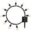 Lumisky Ghirlanda luminosa solare collegabile 10 lampadine LED bianco caldo effetto fiamma FLAME STRING LIGHT 8m