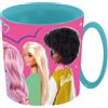 Tataway Tazza rosa per bambini in plastica Barbie da 350 ml adatta al microonde