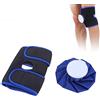 Agatige Fascia per ginocchio per terapia del freddo con borsa del ghiaccio, manica di compressione per lesioni da impacco freddo riutilizzabile regolabile in gel per gomito caviglia polpaccio