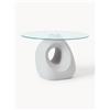 Westwing Collection Tavolo rotondo con piano in vetro Linus, varie misure - Grigio