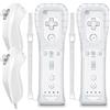 MOICUCU Wii Remote Controller con Motion Plus e Nunchuck, telecomando wireless Wii Remote Plus Controller con Nunchuck con cinturino in silicone (con Motion Plus 2 White)