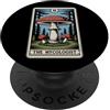 Funny Mushroom Designs For Men & Women La carta dei tarocchi micologo Cottagecore amante dei funghi PopSockets PopGrip Adesivo
