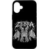Animal Rock & Roll Graphic Concert Punk Custodia per iPhone 16 Plus Zebra Heavy Metal Concerto di musica Animal Rock N Roll anni '80