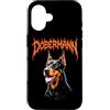 Animal Rock & Roll Graphic Concert Punk Custodia per iPhone 16 Doberman Heavy Metal Dog Rock N Roll Angry Music Festival