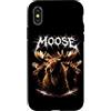 Animal Rock & Roll Graphic Concert Punk Custodia per iPhone X/XS Moose Heavy Metal anni '80 Animal Rock Music Concert Rock N Roll