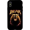 Animal Rock & Roll Graphic Concert Punk Custodia per iPhone X/XS Bear Heavy Metal 80s - Chitarra elettrica Metalhead Rock Music