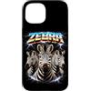 Animal Rock & Roll Graphic Concert Punk Custodia per iPhone 15 Zebra Heavy Metal Concerto di musica Animal Rock N Roll anni '80