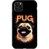 Animal Rock & Roll Graphic Concert Punk Custodia per iPhone 11 Pro Max Pug Lover, concerto Heavy Metal Dog Rock n Roll Angry Music