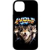 Animal Rock & Roll Graphic Concert Punk Custodia per iPhone 14 Plus Wolf Heavy Metal 80s Animal Rock N Roll concerto di musica