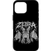 Animal Rock & Roll Graphic Concert Punk Custodia per iPhone 16 Pro Max Zebra Heavy Metal Concerto di musica Animal Rock N Roll anni '80