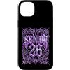 Class of 2026 Futuristic Techno-Punk Str Custodia per iPhone 14 Plus Senior 2026 26 Laurea Cyber Goth Heavy Metal Streetwear