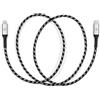 Volkswagen 000051446CC Premium - Cavo USB-C a Lightning, 100 cm, con logo VW illuminato, colore: Nero/Argento