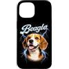 Animal Rock & Roll Graphic Concert Punk Custodia per iPhone 15 Concerto di musica arrabbiata per cani Beagle Heavy Metal Rock N Roll