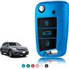 TOOMUME Cover Chiave TPU Lucido, Custodia Chiave Copri Chiave Adatto per VW Volkswagen Golf 7 Tiguan T-Roc T-Cross Polo Seat Ateca Ibiza Leon Skoda Octavia Fabia Kamiq