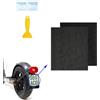 T TAKONE 1 paio di supporti autoadesivi per targa per scooter, e-scooter e ciclomotore - 135 x 110 mm con chiusura in velcro - Set completo incluso strumenti di installazione
