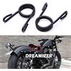 DREAMIZER 2PCS Molle per Sedile con Clip Bobber, Molle in Acciaio Fisse per Sedile Moto per Sportster Forty-Eight 48 XL883 1200 (Nero)