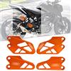 QJY-Motor Part-Store DUKE 125 390 2017-2024 Moto Pedale Protezione del Tallone Foot Peg Protector per Duke 125 250 390 2017 2018 2019 2020 2021 2022 2023-Arancione