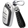 Rondrive Custodia per chiavi TPU struttura pelle Adatta per MG3 Hybrid+ MG4 MG5 MG6 MG ZS Hybrid EV HS EHS ZX GT 2019-2025 Accessorio Protezione chiavi auto Custodia chiave auto Copertura chiavi 3