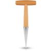 XIHIRCD Dibber Manuale con Manico in Legno, Attrezzo per Piantare Semi Testa in Acciaio Inossidabile Perforatore Seminare Dibbler per Scrofe per Piantare Semi Fiori Tulipani Narcisi Dalie